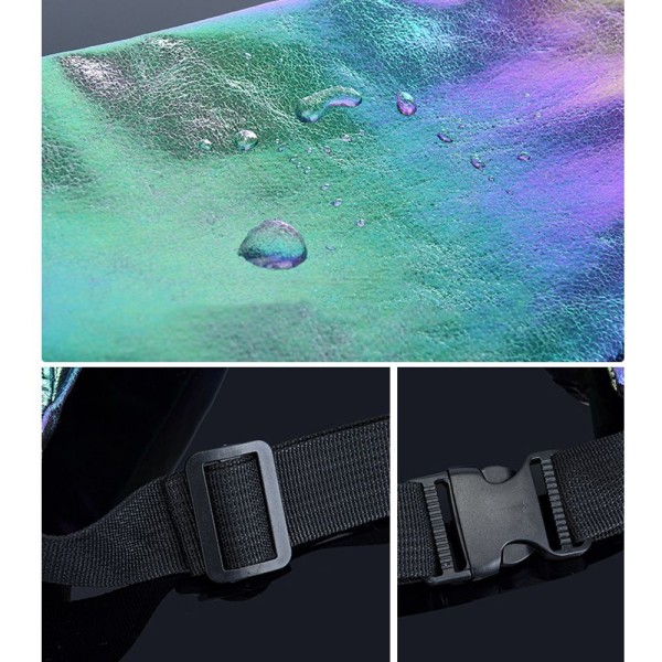 Mordely Fanny Pack Hologram Midjeväska Laser light pink