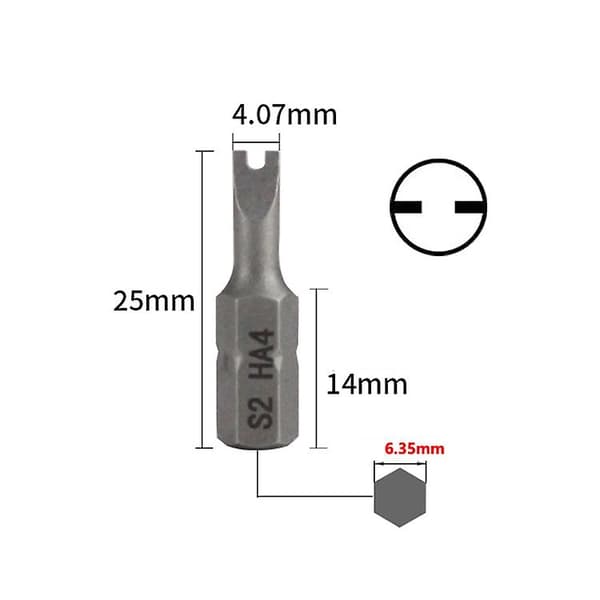 10pcs Electric Screwdriver Short Bit Strong Magnetic Screwdriver Bit-u Shape Ha4