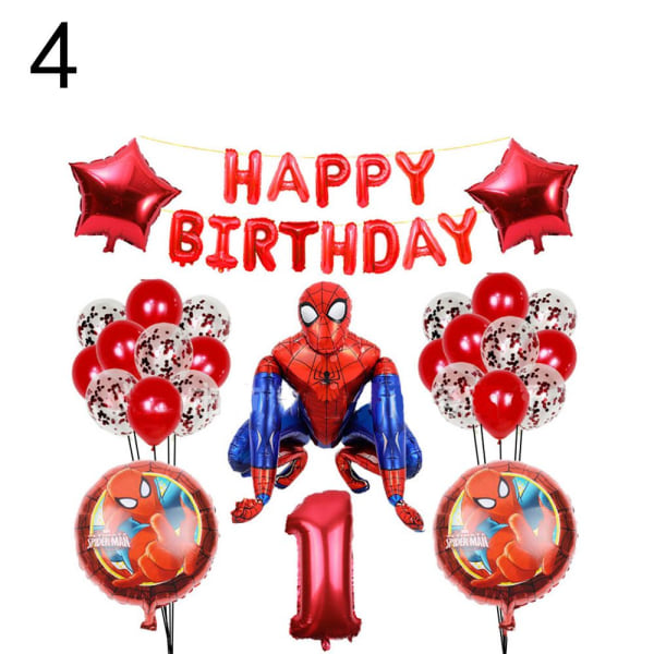 Mordely Spiderman Folieballonger Festdekoration 4