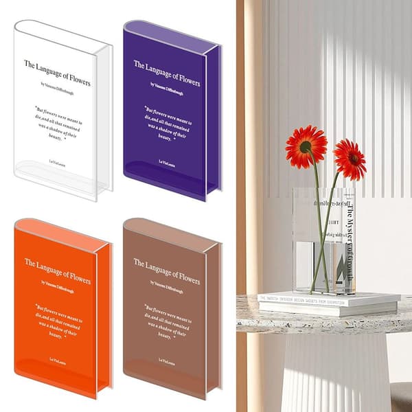 Mordely Nya Clear Book Vase Bokvaser BLÅ BLÅ