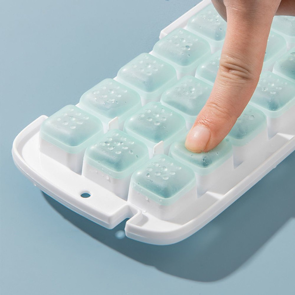 Mordely 24 Grids Ice Cube Container Box Press Typ Ice Cube Maker GUL yellow