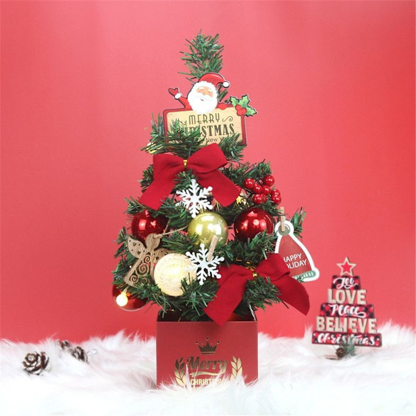 Mordely 45cm LED Julgran Set Mini Bord Xmas Tree