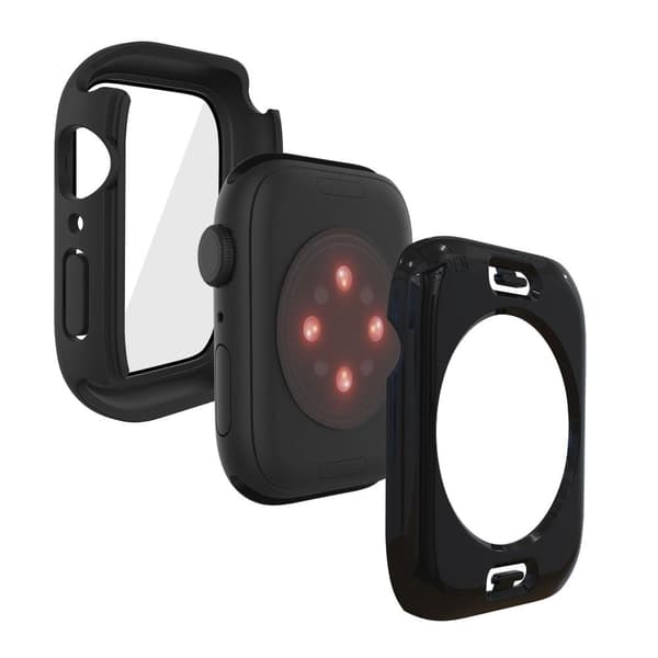 Mordely Vattentätt PC Case Guard Shell för Apple Watch Series 7 black 41mm