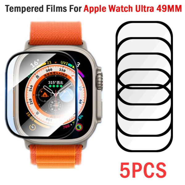 Mordely 5 kpl karkaistua lasikalvoa Apple Watch Ultralle 49 mm 5Pcs