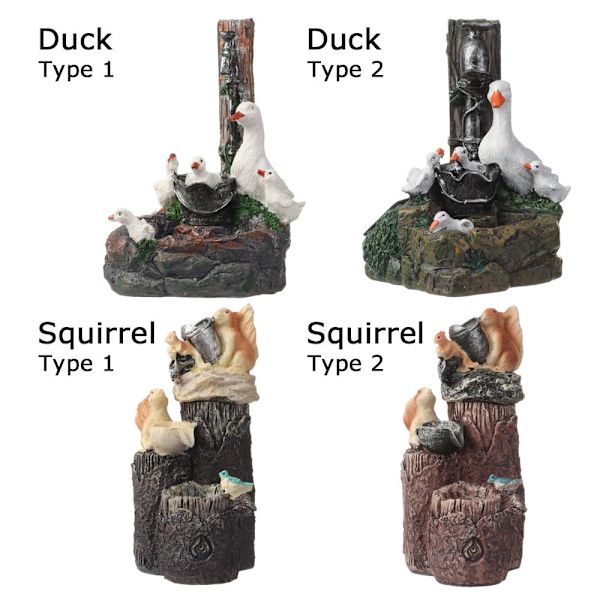 Mordely Resin s Feature Fountain DUCK utan ljus without light