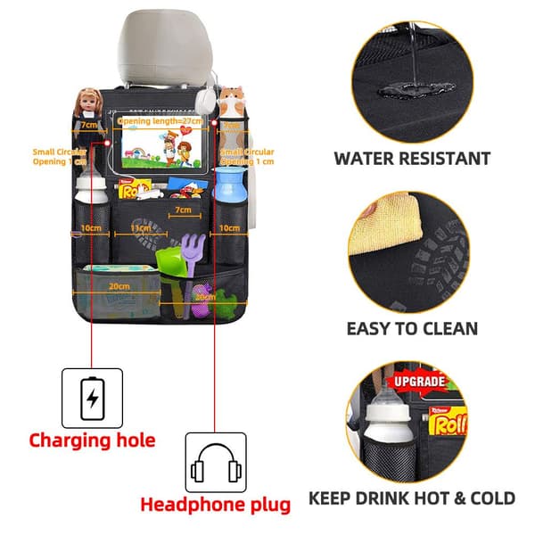 Mordely Multi-Pocket Car Organizer Protector Hängande förvaringsväska 1pc