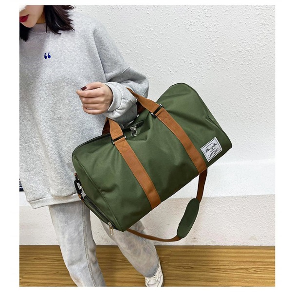 Travel Duffle Bag For Men,sports Gym Bag With Shoe Compartment &wet Pocket,weekend Overnight Bag Green