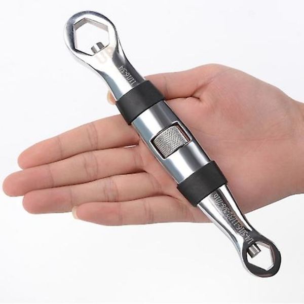 2023 23-in-1 Double-head Self-tightening Universal Opening Multi-purpose Plum Blossom Wrench (silver)