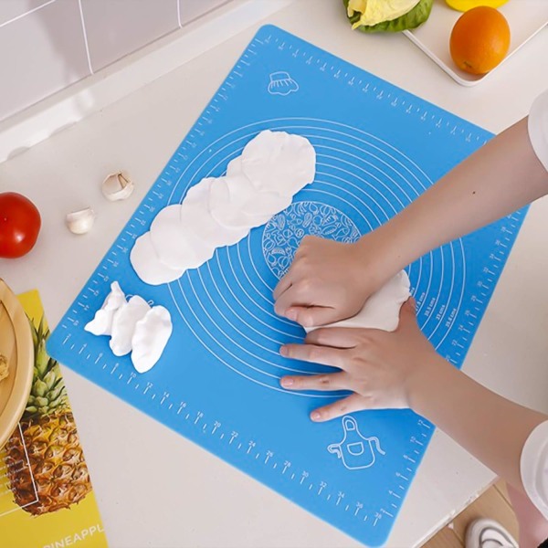 Blue silicone store baking mat