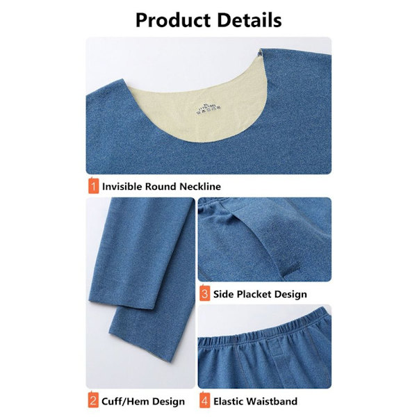 Thermal för män Helt Set ong Johns Top & Bottom IGHT Light Gray L