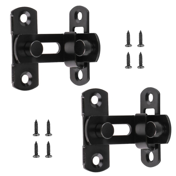 2pcs Barn Door Lock Replacement tainless teel Flip For Latch Lock Easy To Inst Black S