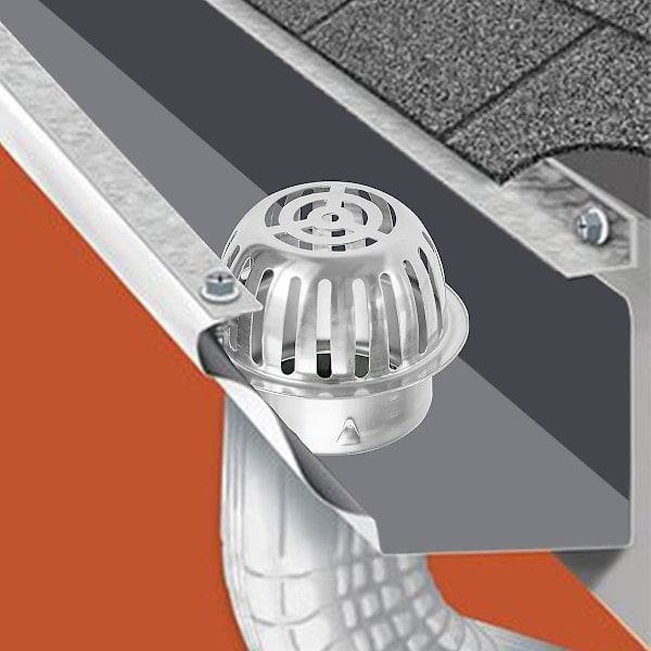Aluminum Gutter Screens Gutter Guard Rust Proof Gutter Screens Waterproof Help Keep Drain Clear - For Gutters Downspout