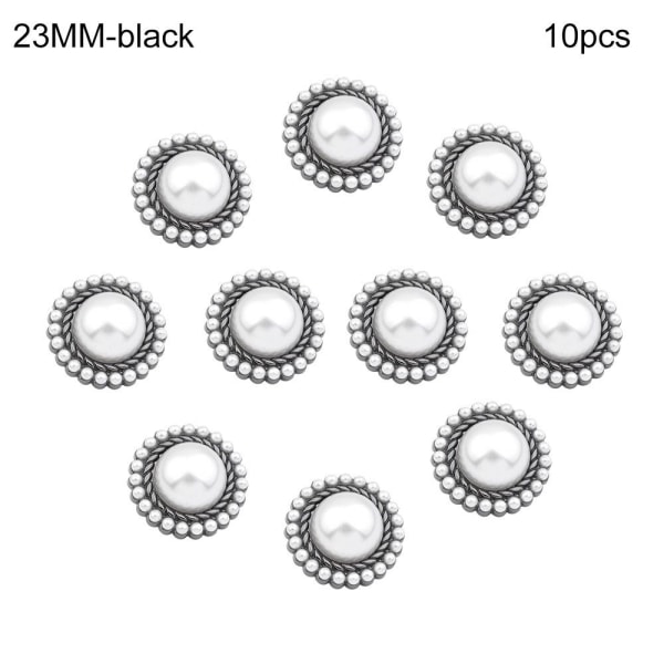 Mordely 10st Pearl Clothing Knappar Skjorta Knappar SVART 23MM10ST 10ST black 23MM10pcs-10pcs