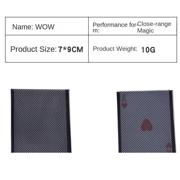 Mordely 5PCS Wow Poker Card Visual Card Change Poker Change Sleeve