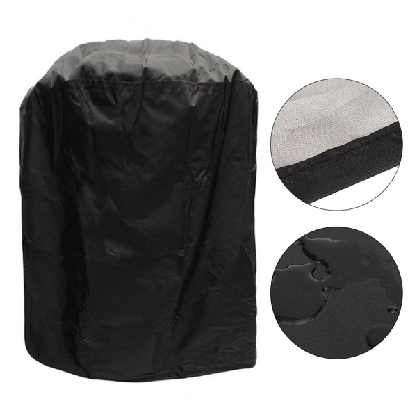 Mordely Trädgård Patio Grill Cover Utomhus Rund BBQ Grill Cover 120X75CM 120x75cm