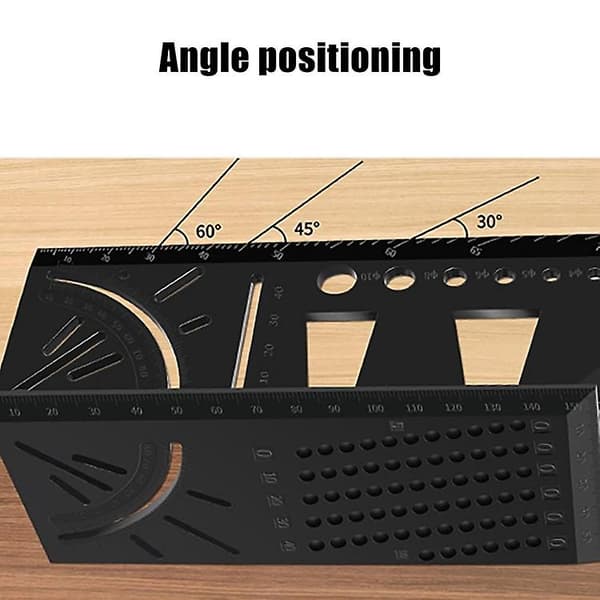 Mordely Three-dimensional Woodworking Stop Point Gauge Aluminum Alloy Multifunctional Angle Ruler