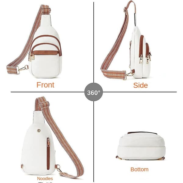 Mordely Läder Crossbody-väska Solid Fanny Pack MÖRKBRUN dark brown