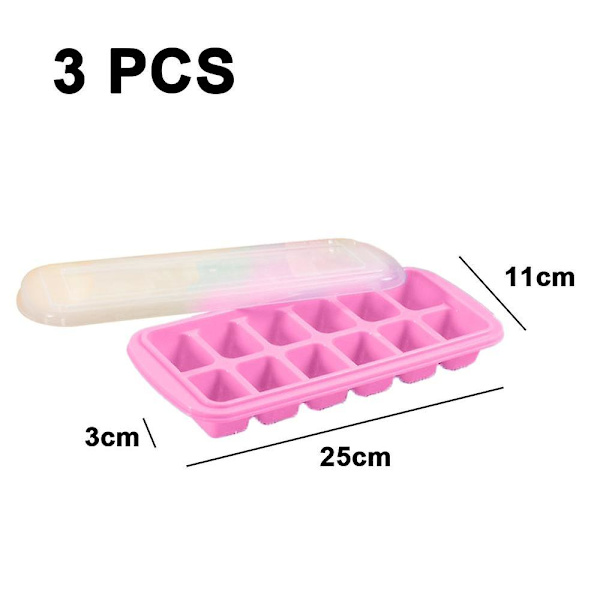 Mordely Easy Release Ice Cube Tray - Pack Of 3