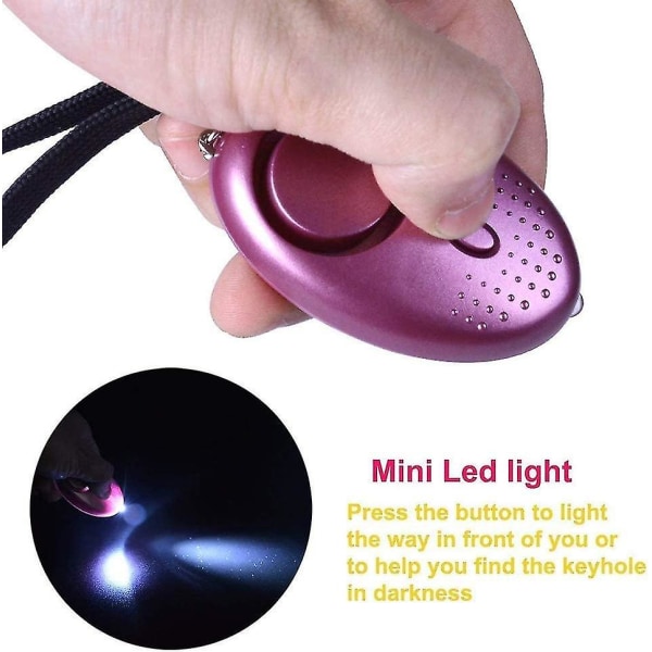 Mordely Security Sound Personal Alarm, Personal Security Alarm Keychain With Led Light, Emergency Security Alarm For Women, Men,