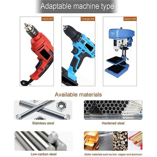 2023 Pieces External Deburring Chamfer Tool, Hexa And Triangular,remove Burr, Deburring For Drill Bits, Quickly Repairs Damaged Bolts
