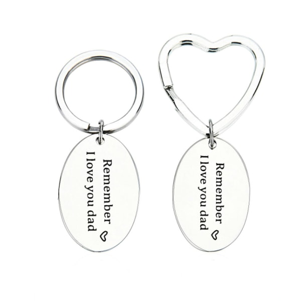 Gifts for Dad for Father's Day, Birthday Dad Keychain Gifts from Son and Daughter,  - Heart 43*20MM