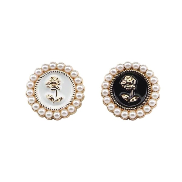 Mordely 10st Pearl Buttons Skjorta Knappar SVART 18MM10ST 10ST black 18MM10pcs-10pcs