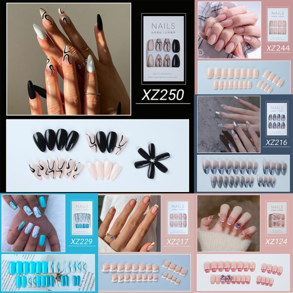 Mordely 24st False Nail Full Cover XZ250