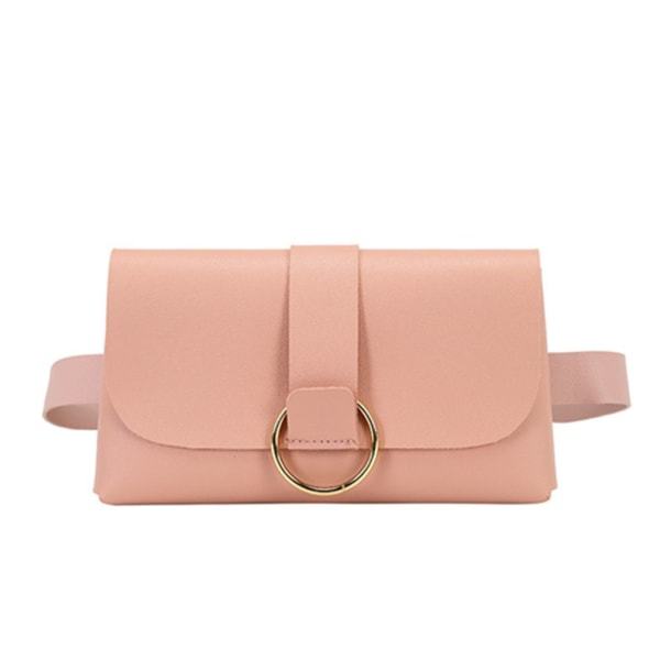 Mordely Dam Bältesväska Flik Läder Fanny Pack ROSA ROSA Pink