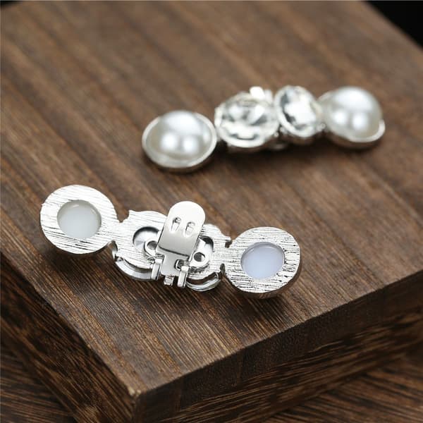 Mordely 2PCS Skodekorationer Rhinestone Sko Clip E