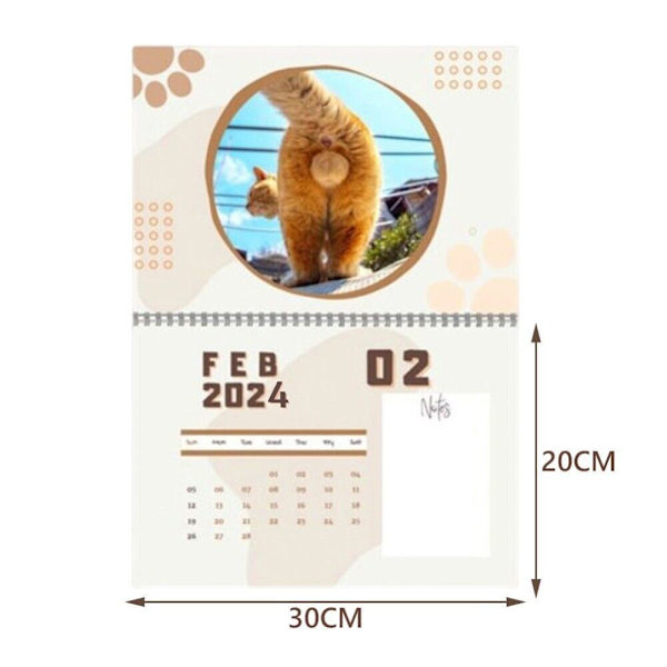Cats Buttholes Calendar 2024 Kalender Väggkalender
