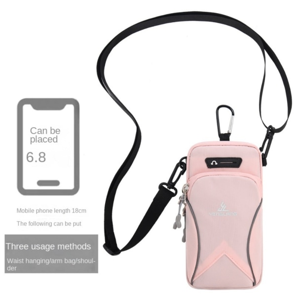 Mordely Running Wrist Bag Sport Phone Arm Väska ROSA Pink