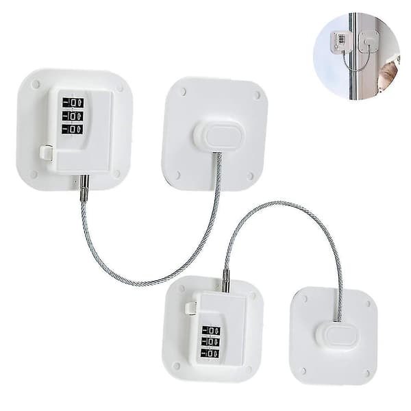 2-pack Kylskåpslås - Heavy Duty Kombination Kylskåpslås White