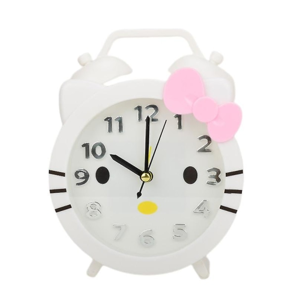 2023 Home Cartoon Alarm Clock Creative Cat Alarm Clock Digital Clock Student Gift Birthday Gift Cute Cartoon Alarm Clock - White
