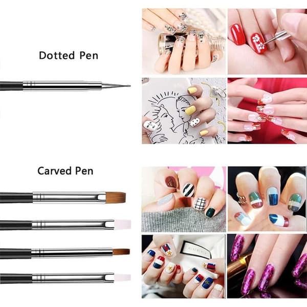 Mordely Nail Art Brush Nail Dotting GRÅ grey