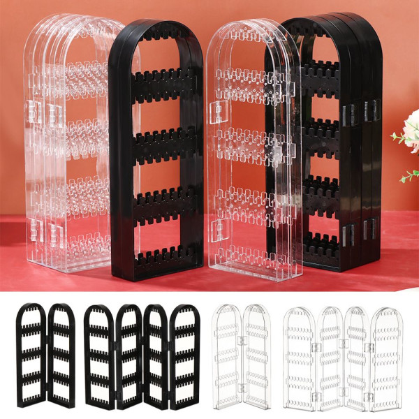 Mordely Örhänge Display Hållare Örhängen Nibbar Display Rack SVART 2 FLÄKTAR black 2 fans