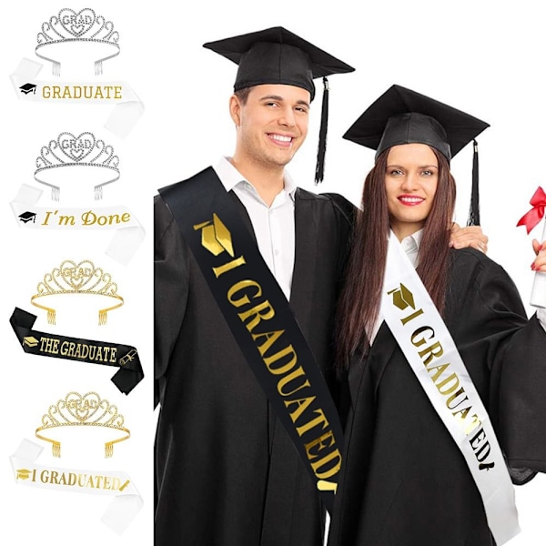 Mordely 2023 Graduation Sash Graduation Satin STYLE 3