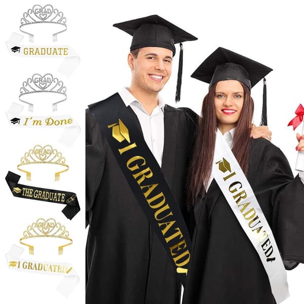 Mordely 2023 Graduation Sash Graduation Satin STYLE 9