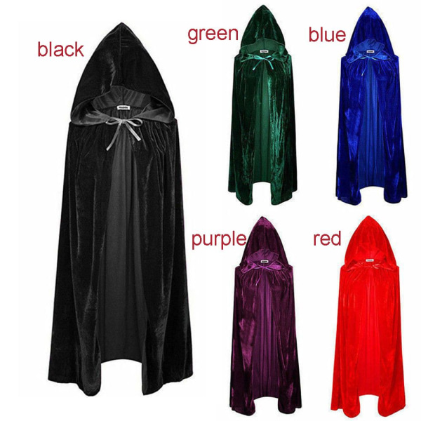 Mordely Velvet Cloak Cape Ghost Capes RÖD red