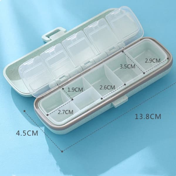 Mordely Medicin Box Pill Organizer BLÅ blue