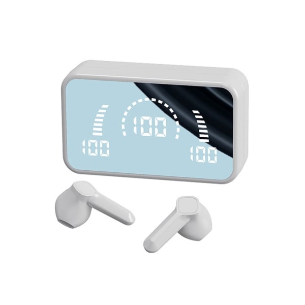 Mordely Bluetooth hörlurar Trådlös Bluetooth 5.2 VIT white