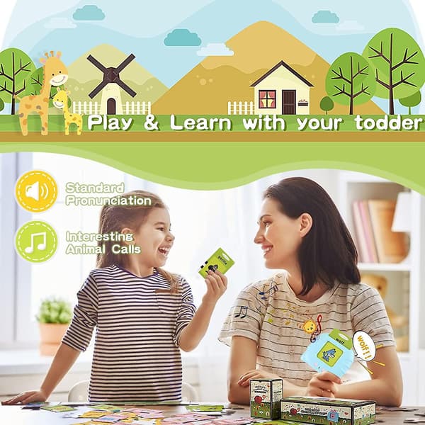 Protable Learning Toys Ljudkort Elektronisk Early Educational Pink