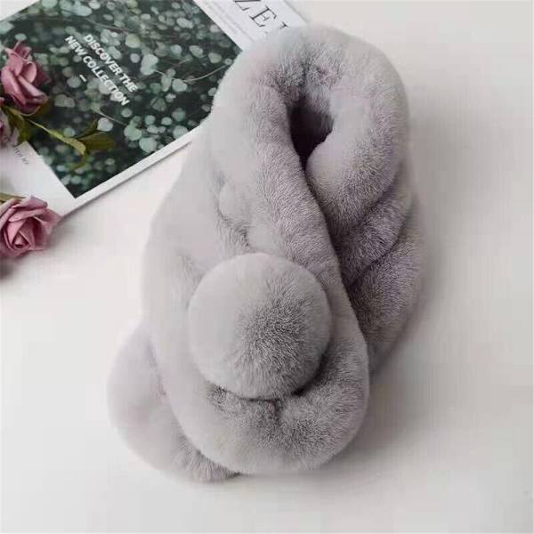 Mordely Kvinnor Dam Fuskpälskrage Scarf Neck Wrap Scarves Beige