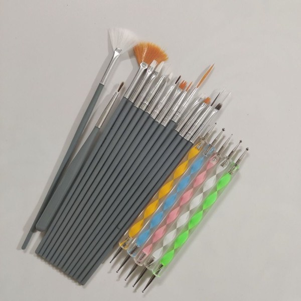 Mordely Nail Art Brush Nail Dotting GRÅ grey