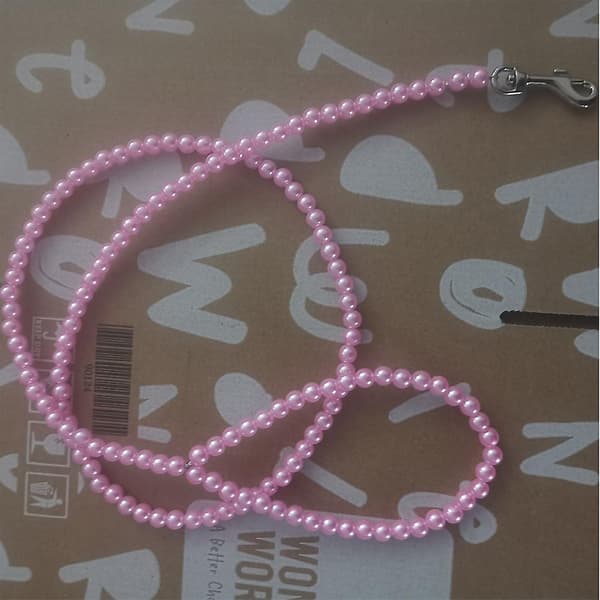 Pearls Beaded Pet Dog Cat Training Walking Leash Lead Leashes