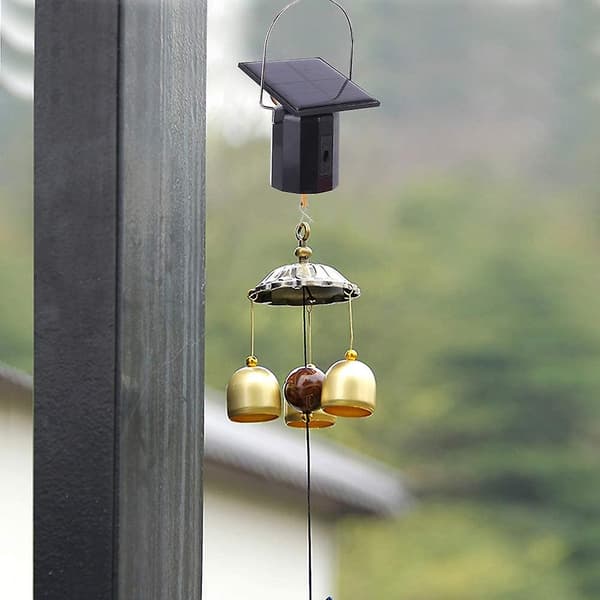 2023 Solar Powered Wind Chime Eco-friendly Hanging Ornament Rotating Motor Environmentally Friendly