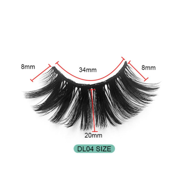Mordely Lösögonfransar Tjocka Långa ögonfransar DL03