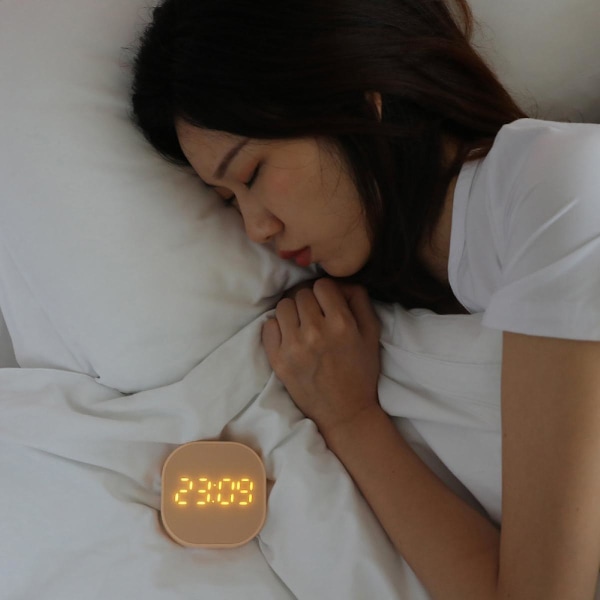 Fashion Multi-function Led Digital Alarm Clocks Cube Power Supply, Voice Control, Timer, Thermometer