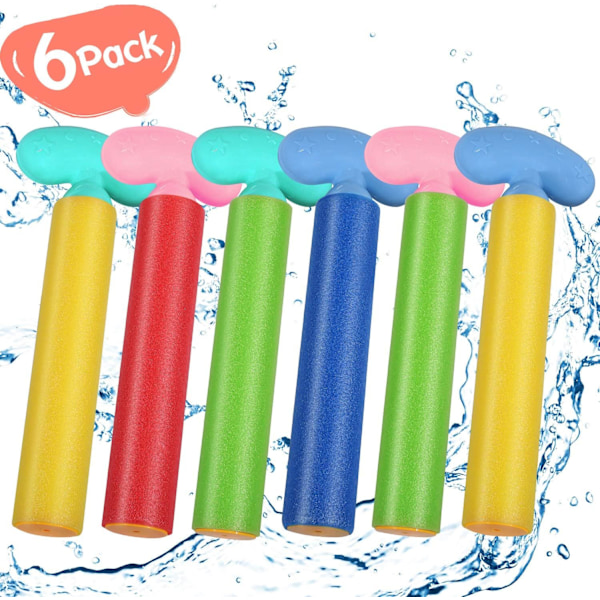 Mordely 6-pack Foam Water Blaster Set Poolleksaker Vattenpistoler