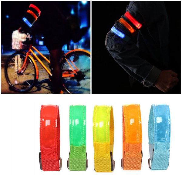 Mordely Blinkande armband LED Ljusljus RÖTT USB LADDNING USB red USB Charging-USB Charging