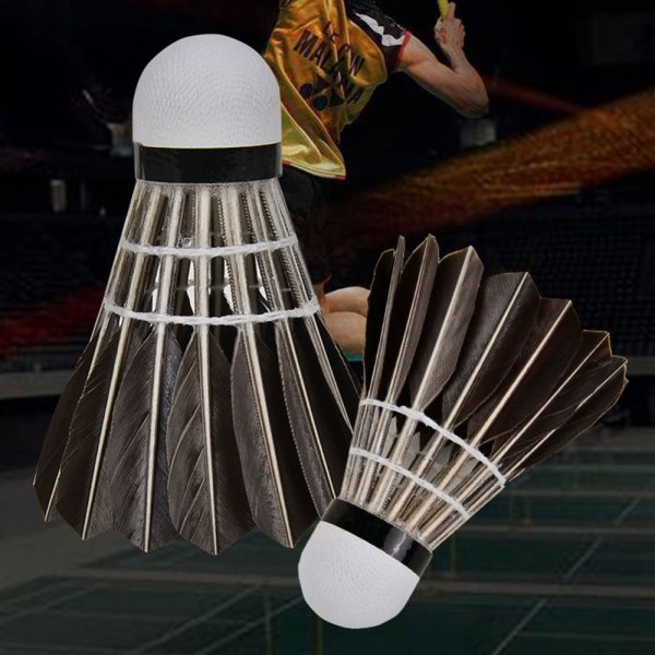 Mordely 3/6/12 Styck Badminton Fjäderboll Svart Gåsfjäder 6 STK 6 STK 6Pcs